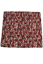 Kravatkolik Krem - Bordo Motif Baskılı İpek Mendil SPS138