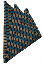 Kravatkolik Lacivert Motif Baskılı İpek Mendil SPS436