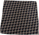 Kravatkolik Lacivert Motif Baskılı İpek Mendil SPS126