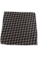 Kravatkolik Lacivert Motif Baskılı İpek Mendil SPS126