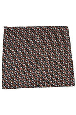 Kravatkolik Lacivert Motif Baskılı İpek Mendil SPS113