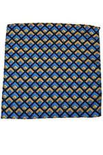 Kravatkolik Mavi Motif Baskılı İpek Mendil SPS308