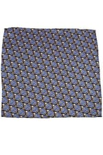 Kravatkolik Mavi Motif Baskılı İpek Mendil SPS137