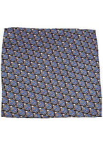 Kravatkolik Mavi Motif Baskılı İpek Mendil SPS137