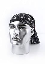 Kravatkolik Punk Skull Siyah Fuşya Bandana BND14