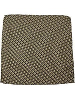Kravatkolik Sarı - Lacivert Motif Baskılı İpek Mendil SPS400