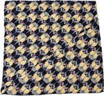 Kravatkolik Sarı - Lacivert Motif Baskılı İpek Mendil SPS267