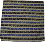 Kravatkolik Sarı - Lacivert Motif Baskılı İpek Mendil SPS413