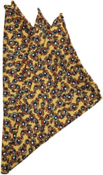 Kravatkolik Sarı Motif Baskılı İpek Mendil SPS431