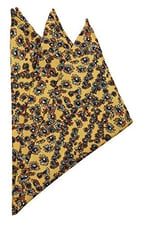 Kravatkolik Sarı Motif Baskılı İpek Mendil SPS258