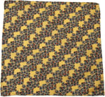 Kravatkolik Sarı Motif Baskılı İpek Mendil SPS333