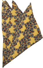 Kravatkolik Sarı Motif Baskılı İpek Mendil SPS333