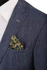 Kravatkolik Sarı Motif Baskılı İpek Mendil SPS246