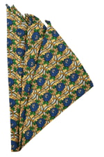 Kravatkolik Sarı Motif Baskılı İpek Mendil SPS246