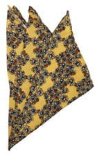 Kravatkolik Sarı Motif Baskılı İpek Mendil SPS333