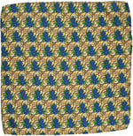 Kravatkolik Sarı Motif Baskılı İpek Mendil SPS246