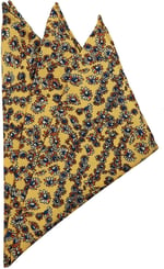 Kravatkolik Sarı Motif Baskılı İpek Mendil SPS258