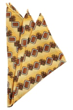 Kravatkolik Sarı Motif Baskılı İpek Mnedil SPS169