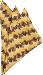 Kravatkolik Sarı Motif Baskılı İpek Mnedil SPS169
