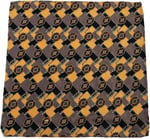 Kravatkolik Sarı - Siyah Motif Baskılı İpek Mendil SPS321