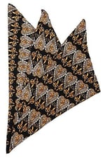 Kravatkolik Siyah Motif Baskılı İpek Mendil SPS383