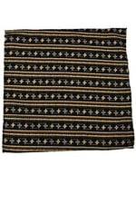 Kravatkolik Siyah Motif Baskılı İpek Mendil SPS328