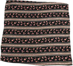 Kravatkolik Siyah Motif Baskılı İpek Mendil SPS141