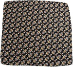 Kravatkolik Siyah Motif Baskılı İpek Mendil SPS180