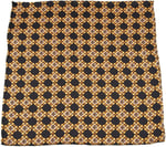Kravatkolik Siyah - Sarı Motif Baskılı İpek Mendil SPS114