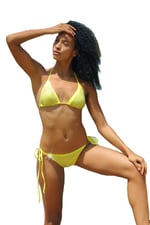 KRİSTAL TAŞLI SARI İPLİ BIKINI TAKIM DB200561BT