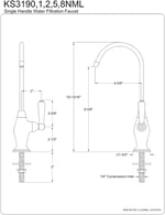 KS3195NML Magellan Design 1/4 Turn Water Filter Faucet, Oil Rubbed Bronze