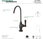 KS3195NML Magellan Design 1/4 Turn Water Filter Faucet, Oil Rubbed Bronze