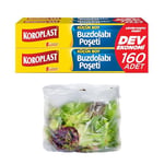 Küçük Boy Buzdolabı Poşeti Dev Ekonomi 160’lı, Yeni Ekonomik Buzdolabı Poşeti Küçük Boy 20x30 cm, BPA İçermez, Sızdırmaz Saklama Torbası, Meyve, Sebze, Yemek, Et, Tavuk, Gıda Saklama Torbası