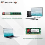 Kuesuny 4 GB Kit (2 x 2 GB) DDR2 667 MHz Sodimm Ram PC2-5300 PC2-5300S 1,8 V CL5 200 Pin 2RX8 ECC içermeyen tamponsuz dizüstü bilgisayar bellek modüllerinin yükseltilmesi