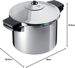 KUHN RIKON 3016 Düdüklü Tencere/Düdüklü Tencere DUROMATIC Inox Yan Sap Modeli, İndüksiyon, Paslanmaz Çelik, Gümüş, 4 Litre/24 cm