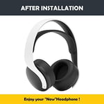 Kulaklık Yastığı Yedeği Uyumlu Playstation 5 Pulse 3D PS5 Kablosuz Kulaklıklar Yastığı Yumuşak Protein Derisi/Hafıza Köpüğü ile