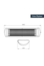 Kumtel Ex 23 Süper Ecoray 2300 Watt İnfrared Isıtıcı Duvar Tipi 2300W Kolay Temizlenir Siyah