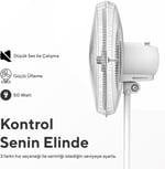 Kumtel KTF-350 Beyaz 16 İnç Ayaklı Vantilatör 50 W