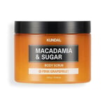 KUNDAL Macadamia Özlü Vücut Peelingi Macadamia & Sugar Body Scrub 550g (Pink Grapefruit)