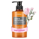 KUNDAL Yoğun Nemlendirici Vücut Yıkama Jeli Honey&Macadamia Pure Body Wash 500ml (Baby Powder)