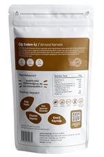 Kuru Yeşil Çiğ Badem İçi -%100 Yerli Badem - Taze, Katkısız, Sağlıklı Kuruyemiş Diyet Dostu, Protein Deposu - 250 gr