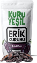 Kuru Yeşil Doğal Kuru Erik 50 gr - Şekersiz ve Katkısız, Sağlıklı Atıştırmalık, Yüksek Lifli, Vegan ve Glutensiz Kuru Meyve