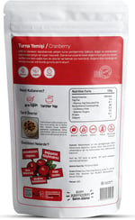 Kuru Yeşil Doğal Turna Yemişi 100 gr - Elma Suyu ile Tatlandırılmış Kurutulmuş Cranberry - Rafine Şekersiz, Katkısız ve Sağlıklı Atıştırmalık