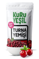 Kuru Yeşil Doğal Turna Yemişi 100 gr - Elma Suyu ile Tatlandırılmış Kurutulmuş Cranberry - Rafine Şekersiz, Katkısız ve Sağlıklı Atıştırmalık