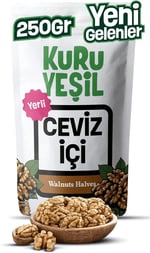 Kuru Yeşil Yerli Ceviz İçi 250 gr - Birinci Sınıf Taze Ceviz, Doğal ve Çiğ, Omega-3 Kaynağı, Katkısız ve Koruyucusuz, Sağlıklı Atıştırmalık