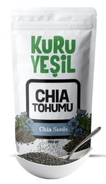 Kuru Yeşil%100 Doğal Glutensiz Chia Tohumu - Yüksek Lif ve Protein Kaynağı Çiya Tohumu - Sindirimi Destekler, Smoothie, Yoğurt ve Salatalar İçin Chia Tohumu - 150 gr