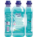 Kuschelweich Yumuşatıcı, tazelik odası, cilde uygunluğu dermatolojik olarak onaylanmıştır, yumuşatıcı Kuschelweich mikro plastik içermez, 1 litre 38 yıkama yüküne kadar, 1037,48 gram