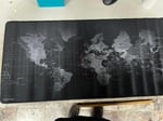 Kuzey's Büyük Boy 88x40 XXL Dünya Desenli Mouse Pad Kauçuk Kaymaz Alt Taban, Yumuşak Kumaş Oyuncu MousePad, Bilgisayar ve Dizüstü, Notebook Uyumlu 88 40