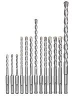 kwb SDS-Plus darbeli matkap seti, 12 parçalı taş ve beton matkap seti, plastik çanta içinde