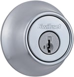 Kwikset 660 Single Cylinder Deadbolt featuring SmartKey Security in Satin Chrome